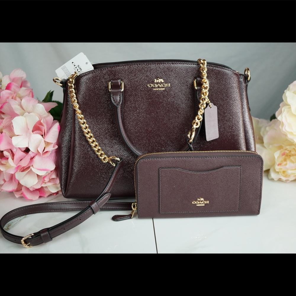 Coach Oxblood purse satchel hobo shoulder